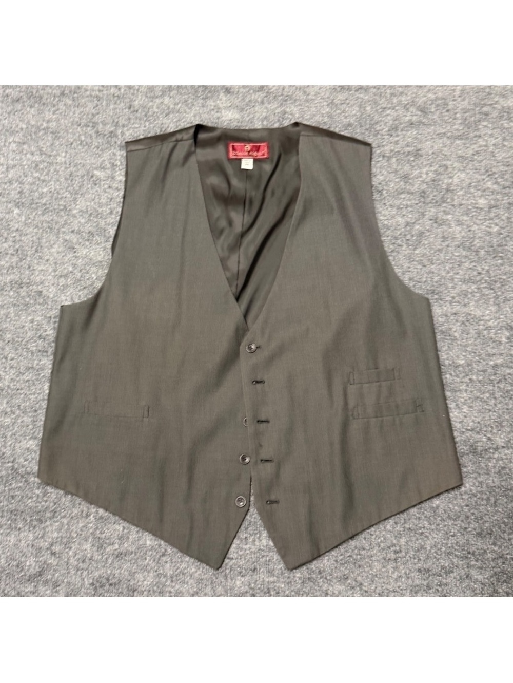 Etienne Aigner Gray Suit Vest XXL